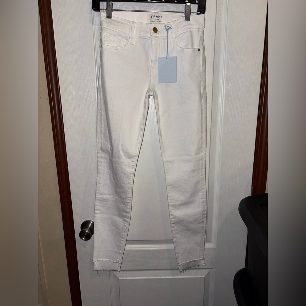Frame Denim White Skinny Jeans